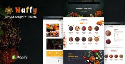 Waffy Spices, Dry Fruits and Nuts Organic shop Shopify Theme