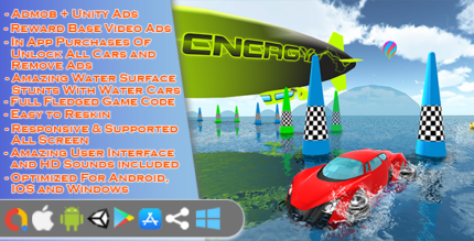 Water Floating Car Stunt Game Unity