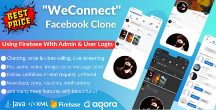 WeConnect - Facebook Clone App using Firebase