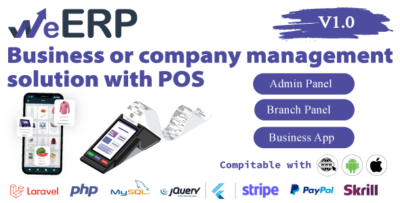 WeERP - Business or company management solution with POS