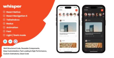 Whisper - Blog Template for React Native