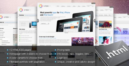 X-Tech Premium HTMLCSS template