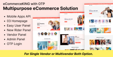 eCommerceKING - Multipurpose Online eCommerce Store Script with OTP Addon