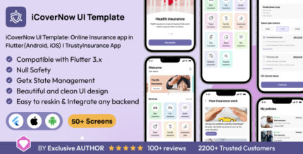 iCoverNow UI Template Online Insurance app in Flutter(Android, iOS) TrustyInsurance App