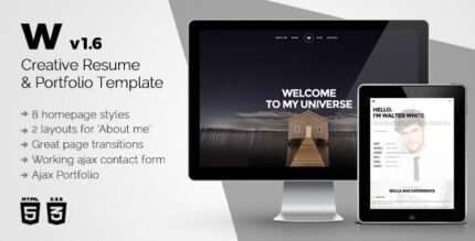 White | Creative Resume & Portfolio HTML Template