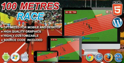 100 Metres Race - HTML5 Sport Game