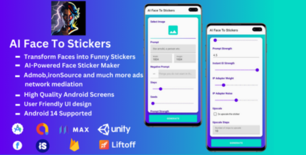 AI Face To Stickers with ironSource Mediation Android