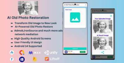 AI Old Photo Restoration App with ironSource Mediation