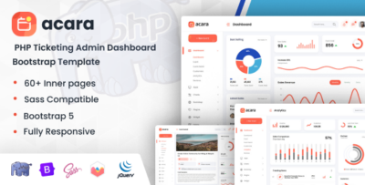 Acara - PHP Ticketing Admin Dashboard Bootstrap Template