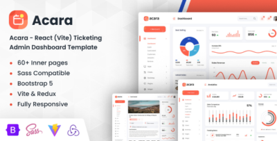 Acara - React (Vite) Ticketing Admin Dashboard Template