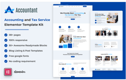 Accountant - Accounting and Tax Service Elementor Template Kit