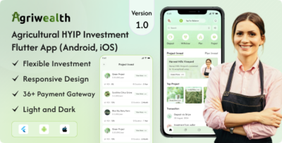 AgriWealth - Agricultural HYIP Investment Mobile Application (Android, iOS)