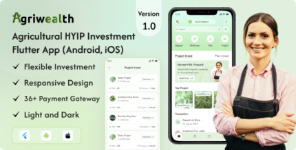 AgriWealth - Agricultural HYIP Investment Mobile Application (Android, iOS)