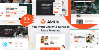 AidUs - Charity Nonprofit React Template