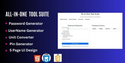 All-in-One Tool Suite Password Generator, Username Maker, Unit Converter & More