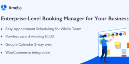 Amelia Booking WordPress Plugin with original license key Activation for lifetime