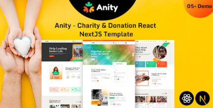 Anity Charity & Donation React + NextJS Template