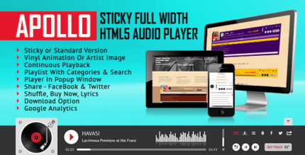 Apollo - Sticky Full Width HTML5 Audio Player