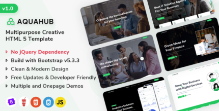 AquaHub - The Multipurpose HTML5 Template