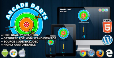 Arcade Darts - HTML5 Skill Game