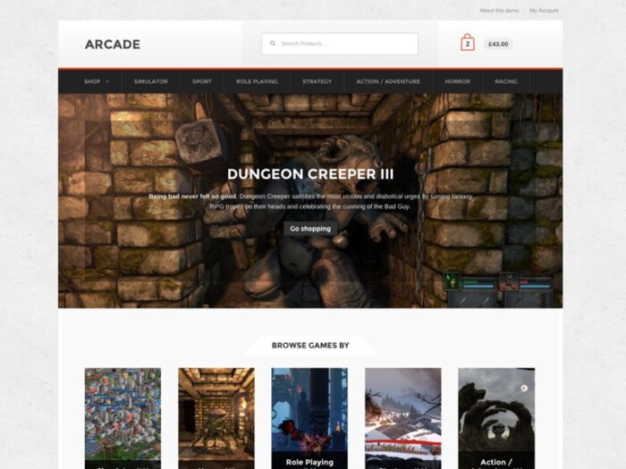 Arcade Storefront Theme for WooCommerce