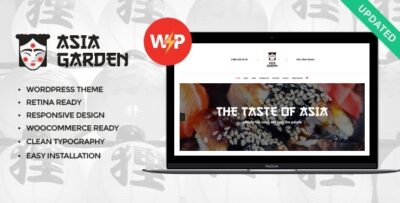 Asia Garden Asian Food Restaurant WordPress Theme