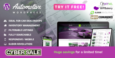 Automotive - Car Dealership Business WordPress Theme v13.3.2