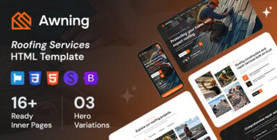 Awning - Roofing Services HTML Template