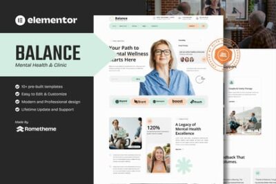 Balance - Mental Health Clinic Elementor Template Kit