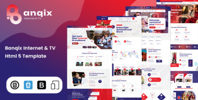 Banqix - Internet and TV Provider HTML Template