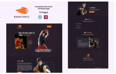 BasketBuzz - Basketball Game Elementor Template(m)