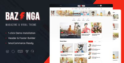 Bazinga Magazine & Viral Blog WordPress Theme