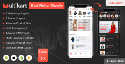 Best Shopify Flutter E-commerce Full App - Multikart