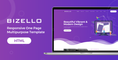 Bizello Responsive One Page Multipurpose Template