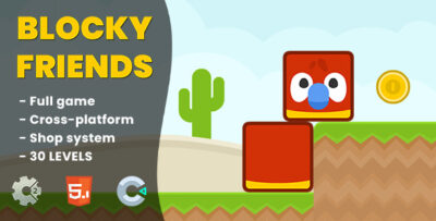 Blocky Friends - HTML5 Game Construct 2 & Construct 3