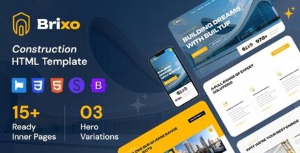 Brixo - Construction HTML Template