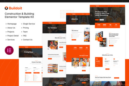 Buildoit Construction & Building Elementor Template Kit