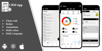 CRM - Sales & Marketing App React Native iOSAndroid App Template