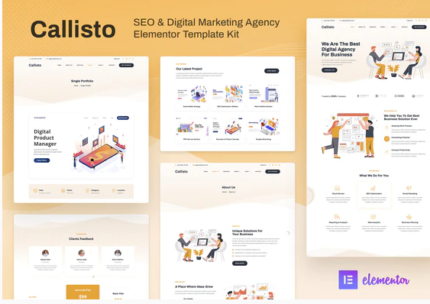 Callisto - SEO & Digital Marketing Agency Elementor Template Kit