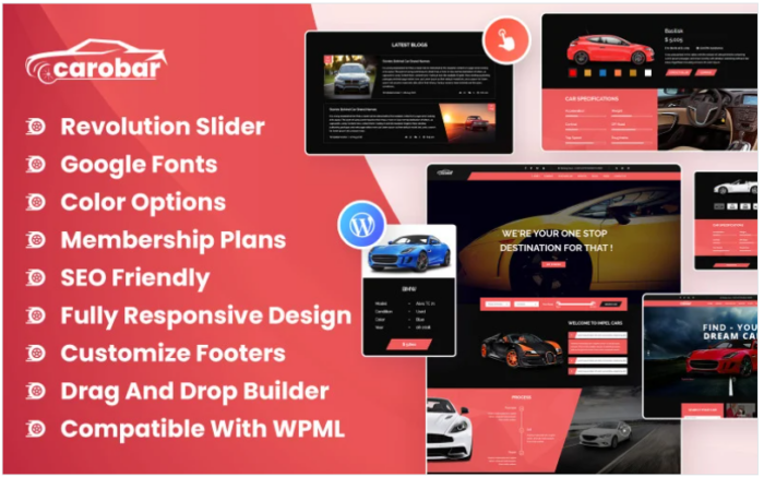 Carobar - Car Dealer WordPress Theme