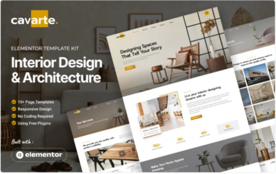 Cavarte - Interior Design & Architecture Elementor Template Kit Elementor Kit