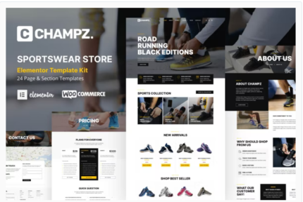 Champz - Sneakers & Sports Apparel Online Store Template Kit