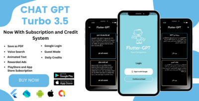 ChatGPT Turbo 3.5 Image and Text Generation Flutter-GPT