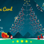 Christmas Card Fireworks of Santa