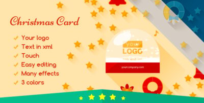 Christmas Card Flat Elegant