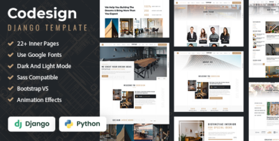 CoDesign - Architect & Interior Design Python Django Template