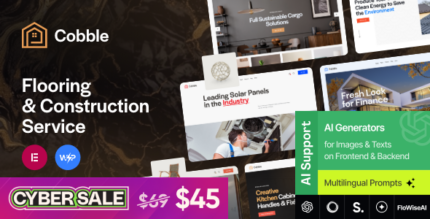 Cobble - Flooring & Construction Service WordPress Theme + AI