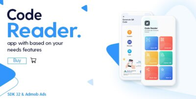 Code Reader - QR + Doc Scanner - Android App with - Admob Ads
