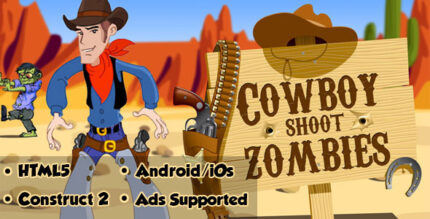 Cowboy Shoot Zombies - HTML5 Android (CAPX)