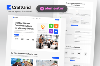 CraftGrid - Creative Agency Portfolio Elementor Template Kit